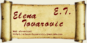 Elena Tovarović vizit kartica